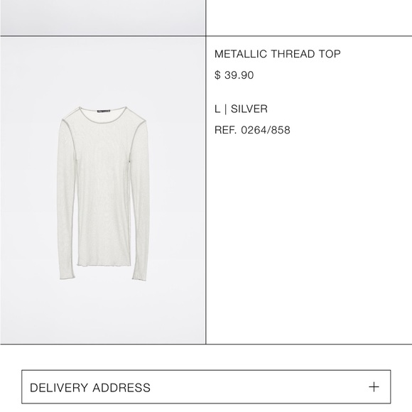 Zara Metallic Thread Top - Picture 3 of 4